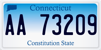 CT license plate AA73209