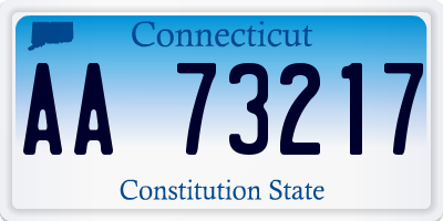 CT license plate AA73217