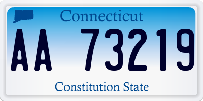CT license plate AA73219