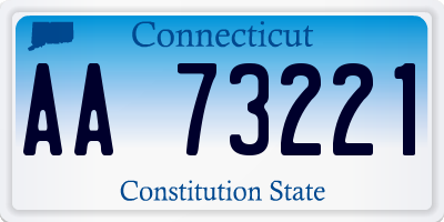CT license plate AA73221
