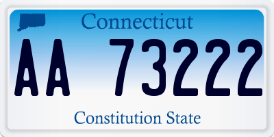 CT license plate AA73222