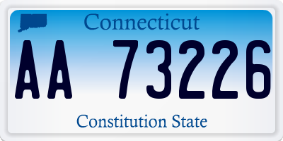 CT license plate AA73226