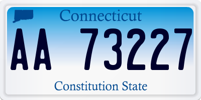 CT license plate AA73227