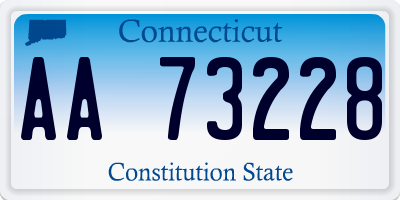 CT license plate AA73228