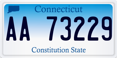 CT license plate AA73229