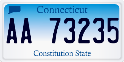 CT license plate AA73235