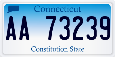 CT license plate AA73239