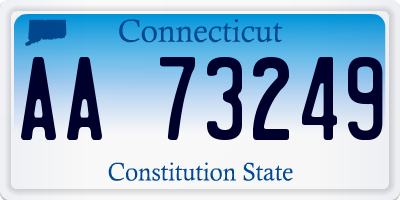 CT license plate AA73249