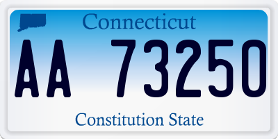 CT license plate AA73250