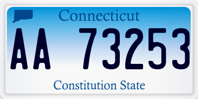 CT license plate AA73253