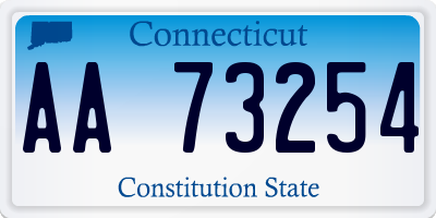 CT license plate AA73254