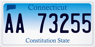CT license plate AA73255