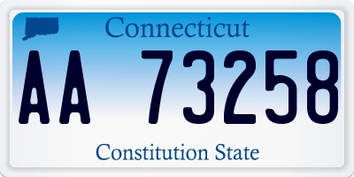 CT license plate AA73258