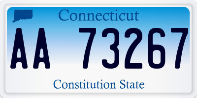 CT license plate AA73267