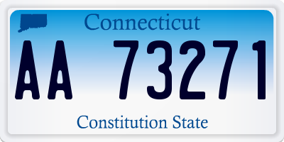 CT license plate AA73271