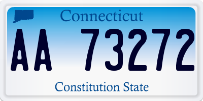 CT license plate AA73272