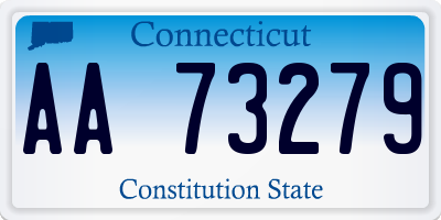 CT license plate AA73279