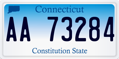 CT license plate AA73284