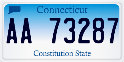 CT license plate AA73287