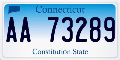 CT license plate AA73289