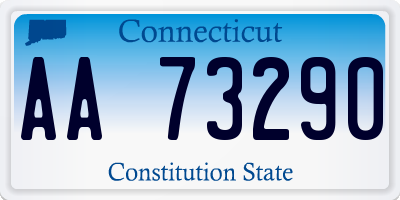 CT license plate AA73290