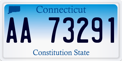 CT license plate AA73291