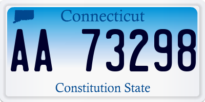 CT license plate AA73298