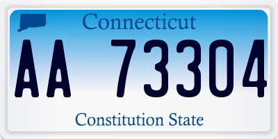 CT license plate AA73304