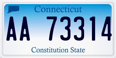 CT license plate AA73314