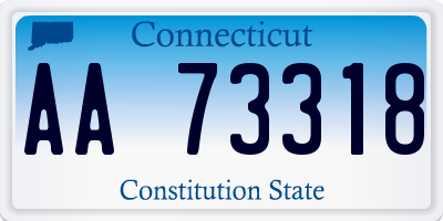 CT license plate AA73318