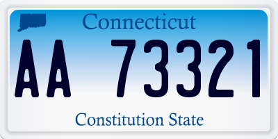 CT license plate AA73321