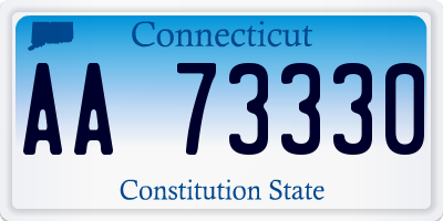 CT license plate AA73330