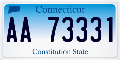 CT license plate AA73331