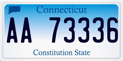 CT license plate AA73336