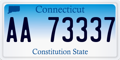 CT license plate AA73337