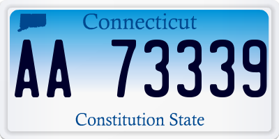 CT license plate AA73339