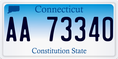 CT license plate AA73340