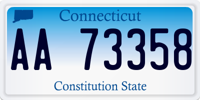 CT license plate AA73358