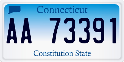 CT license plate AA73391