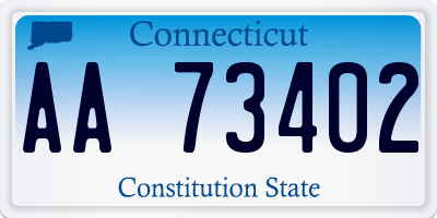 CT license plate AA73402