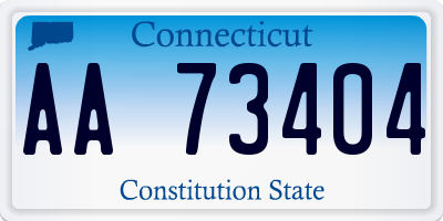 CT license plate AA73404