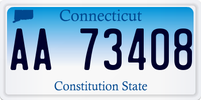 CT license plate AA73408