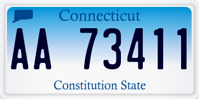 CT license plate AA73411