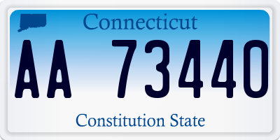 CT license plate AA73440