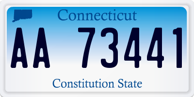 CT license plate AA73441