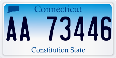 CT license plate AA73446