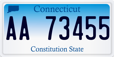 CT license plate AA73455