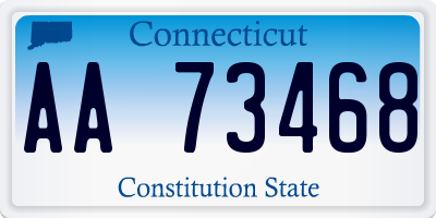 CT license plate AA73468