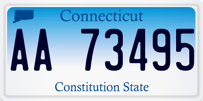 CT license plate AA73495