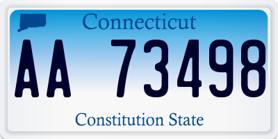 CT license plate AA73498